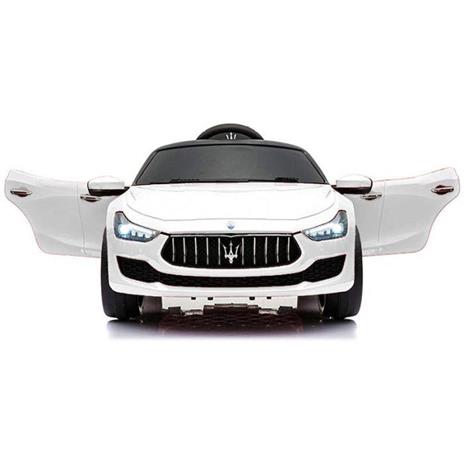 Auto Elettrica Per Bambini Maserati Ghibli Bianca R/C 12v Ing. Mp3, Led E Portiere Apribili Lt880 - 3