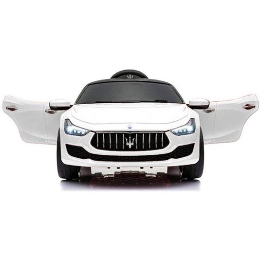 Auto Elettrica Per Bambini Maserati Ghibli Bianca R/C 12v Ing. Mp3, Led E Portiere Apribili Lt880 - 3