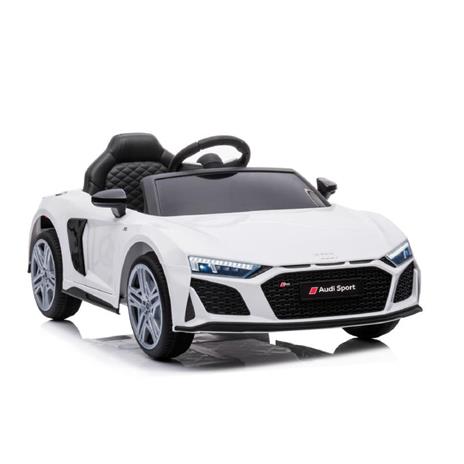 Auto Elettrica Per Bambini Audi R8 Spyder Sport Bianco 12V Con R/C 2.4 Ghz, Usb, Sedile In Pelle, Luci E Suoni Lmt - 2