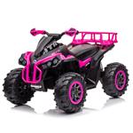 Quad Elettrico Per Bambini Atv 1.0 12V Con Radiocomando Con Luci E Suoni Rosa Lamas Lt940