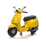 Moto Elettrica Per Bambini Vespa Piaggio Sprint Gialla 12V Ing. Mp3, Usb E Microsd Lt941