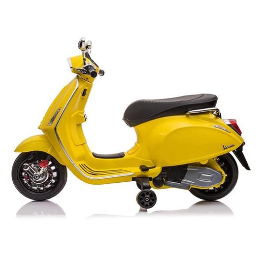 Moto Elettrica Per Bambini Vespa Piaggio Sprint Gialla 12V Ing. Mp3, Usb E Microsd Lt941 - 2