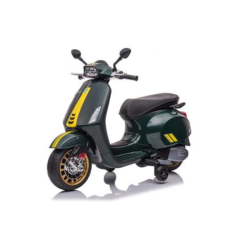 Moto Elettrica Per Bambini Vespa Piaggio Sprint Verde 12V Ing. Mp3, Usb E Microsd Lt941