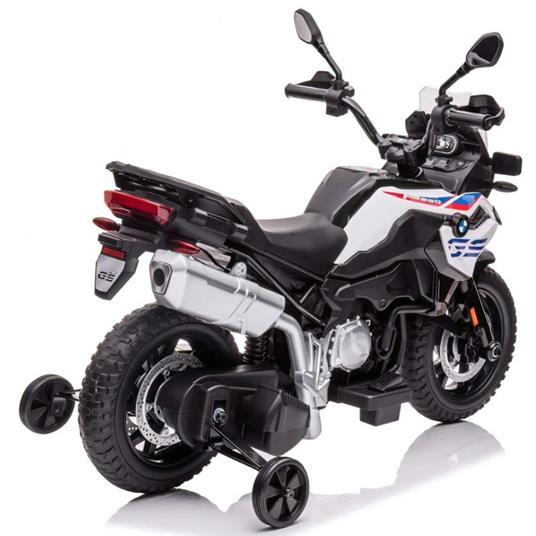 Moto Elettrica Per Bambini Bmw F 850 Gs Bianca 12V, Ruote Eva, Led, Ing.Mp3 E Usb Lmt Lt943 - 2
