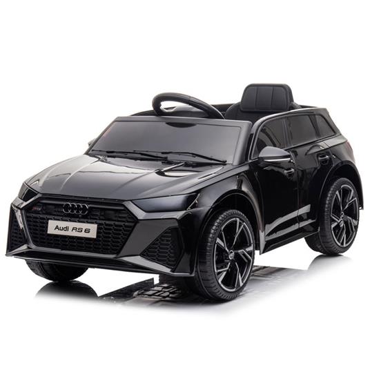 Auto Elettrica Per Bambini Audi Rs6 Nera 12V Con R/C, Ing. Mp3 E