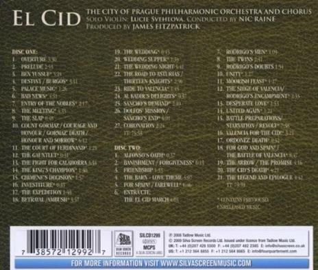 El Cid (Colonna sonora) - CD Audio di Miklos Rozsa,City of Prague Philharmonic Orchestra - 2