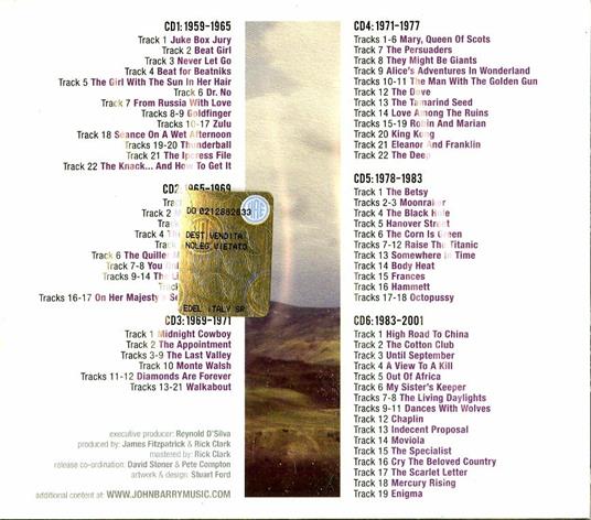 The Music of John Barry. The Definitive Collection (Colonna sonora) - CD Audio di John Barry,City of Prague Philharmonic Orchestra - 2