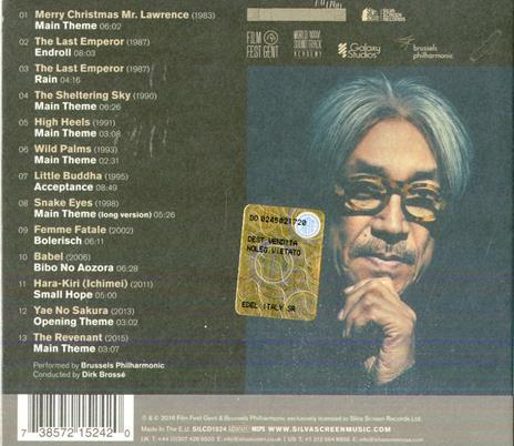 Music for Film (Colonna sonora) - CD Audio di Ryuichi Sakamoto,Dirk Brossé,Brussels Philharmonic - 2