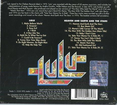 Lulu - Heaven and Earth and the Stars (Digipack) - CD Audio di Lulu - 2