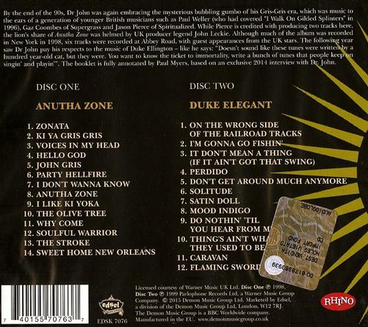 Anutha Zone - Duke Elegant - CD Audio di Dr. John - 2