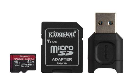 Kingston Technology Canvas React Plus memoria flash 64 GB MicroSD Classe 10 UHS-II