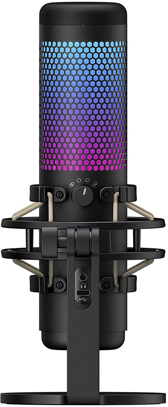 HyperX QuadCast S – Microfono RGB USB con condensatore per PC, PS4 e Mac, Supporto anti urto e vibrazioni, filtro antipop, gaming, streaming, podcast, Twitch, YouTube, Discord - 3