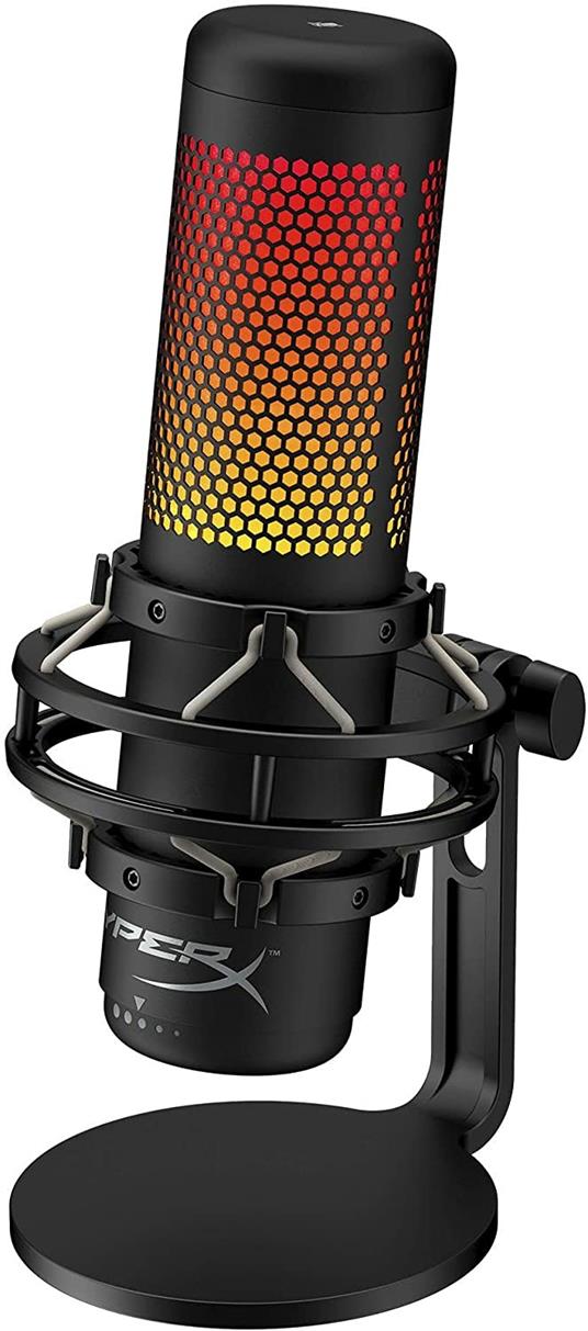 HyperX QuadCast S – Microfono RGB USB con condensatore per PC, PS4 e Mac, Supporto anti urto e vibrazioni, filtro antipop, gaming, streaming, podcast, Twitch, YouTube, Discord - 4