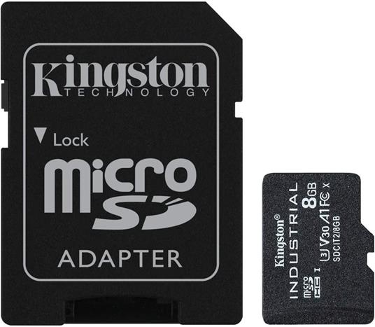 Kingston Technology Industrial memoria flash 8 GB MicroSDHC UHS-I Classe 10