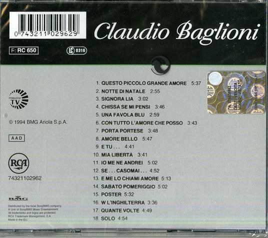 Claudio Baglioni - Claudio Baglioni - CD