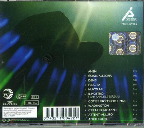 Amen - CD Audio di Lucio Dalla - 2