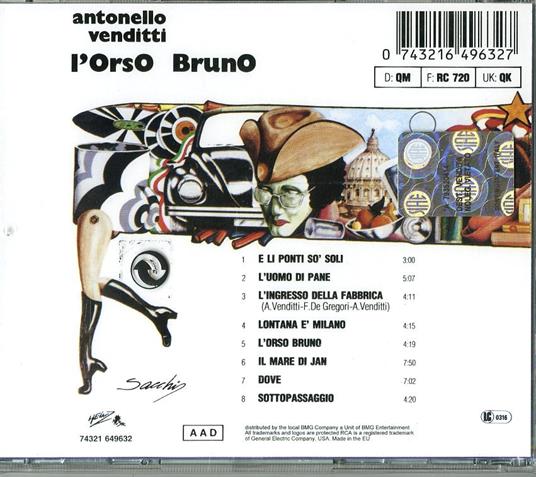 L'orso bruno - CD Audio di Antonello Venditti - 2