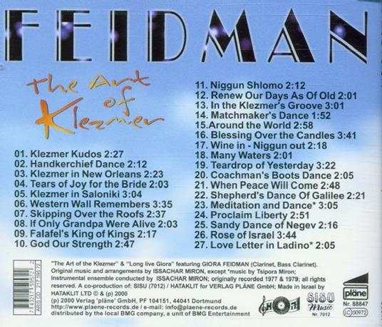 Art Of Klezmer - CD Audio di Giora Feidman - 2