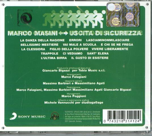 Uscita di sicurezza - CD Audio di Marco Masini