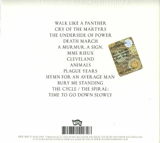 The Underside of Power - CD Audio di Algiers - 2