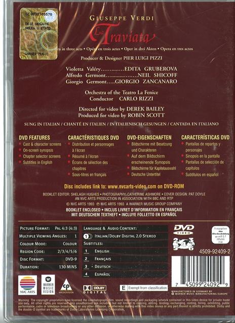 Giuseppe Verdi. La Traviata (DVD) - DVD di Giuseppe Verdi,Edita Gruberova,Neil Schicoff,Giorgio Zancanaro - 2