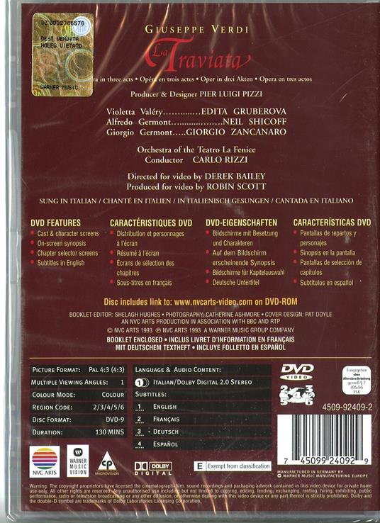 Giuseppe Verdi. La Traviata (DVD) - DVD di Giuseppe Verdi,Edita Gruberova,Neil Schicoff,Giorgio Zancanaro - 2
