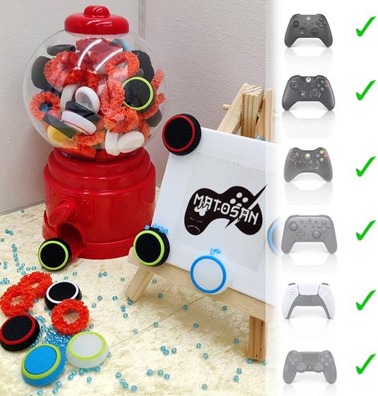 MatoSan® 20 Grip Joystick cap Analogico, Accessorio di Impugnatura Tappi di Assistenza alla Mira per Xbox One Serie X S Switch PRO Controller PS5 PS4 Controller Stick Joystick Protezione Accessori - 5