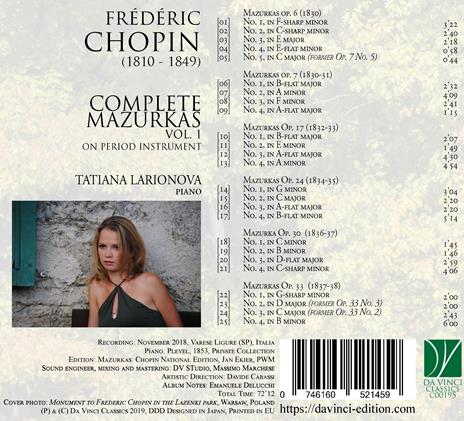 Complete Mazurkas vol.1 - CD Audio di Frederic Chopin,Tatiana Larionova - 2
