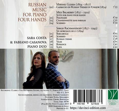 Russian Music for Piano 4 Hands - CD Audio di Sara Costa - 2