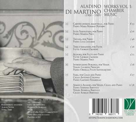 Works vol.1 Chamber Music - CD Audio di Aladino Di Martino - 2
