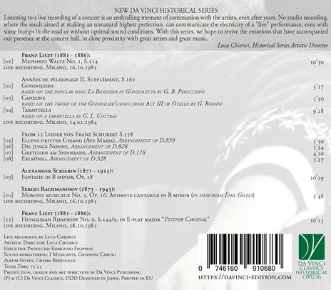Piano Music. Historical Live Recording - CD Audio di Lazar Berman - 2