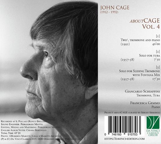 Aboutcage vol.4 - CD Audio di Giancarlo Schiaffini - 2