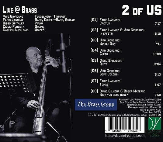 2 of Us Live @Brass - CD Audio di Fabio Lannino - 2
