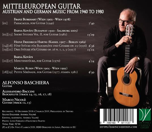 Mitteleuropean Guitar - CD Audio di Alfonso Baschiera - 2