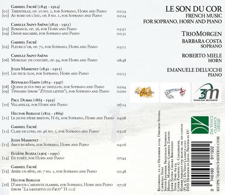 Le son du cor. French Music for Soprano, Horn and Piano - CD Audio di Morgen Trio - 2
