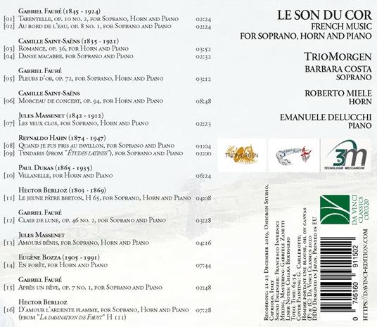 Le son du cor. French Music for Soprano, Horn and Piano - CD Audio di Morgen Trio - 2