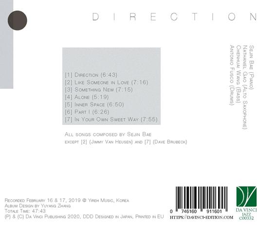 Direction - CD Audio di Sejin Bae - 2