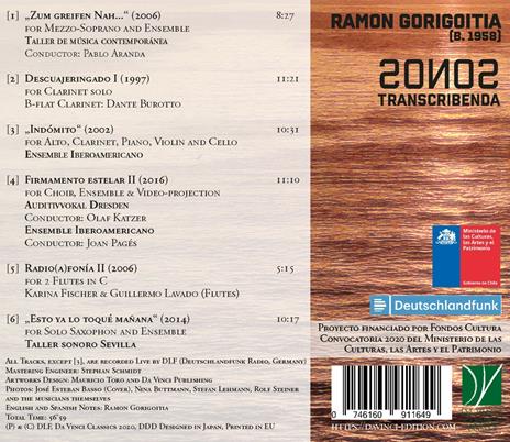 Sonos transcribenda - CD Audio di Ramón Gorigoitia - 2