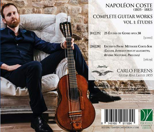 Complete Guitar Works vol.1 - CD Audio di Napoleon Coste,Carlo Fierens - 2
