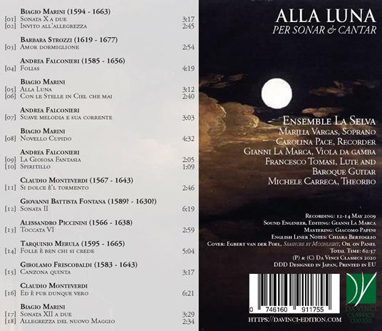 Alla Luna. Per cantar & sonar - CD Audio di Ensemble La Selva - 2