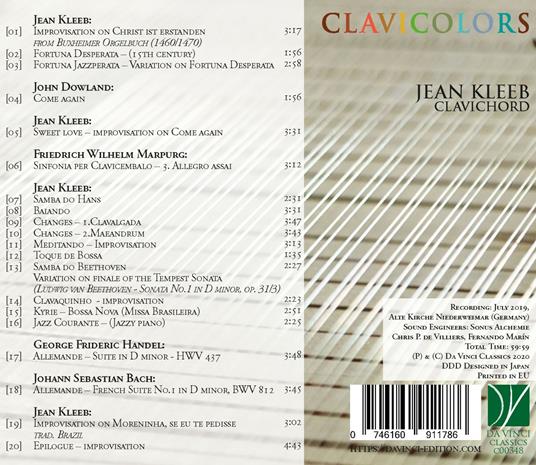 Clavicolors - CD Audio di Jean Kleeb - 2