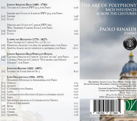 The Art Of Poliphony Bach Influences Across The Centuries - CD Audio di Paolo Rinaldi - 2