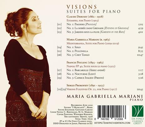 Visions. Suites for Piano - CD Audio di Maria Gabriella Mariani - 2