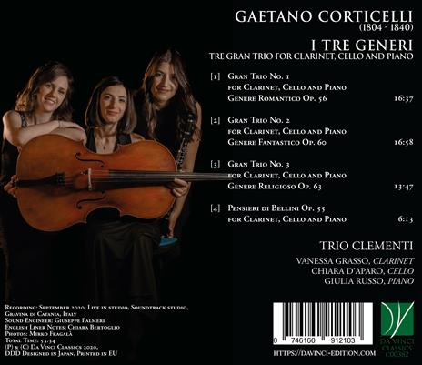 I tre generi - CD Audio di Gaetano Corticelli,Trio Clementi - 2