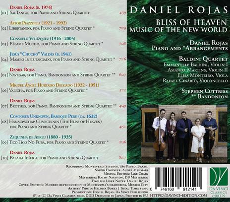 Bliss of Heaven. Music of the New World - CD Audio di Daniel Rojas - 2