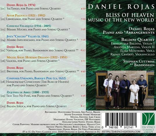 Bliss of Heaven. Music of the New World - CD Audio di Daniel Rojas - 2