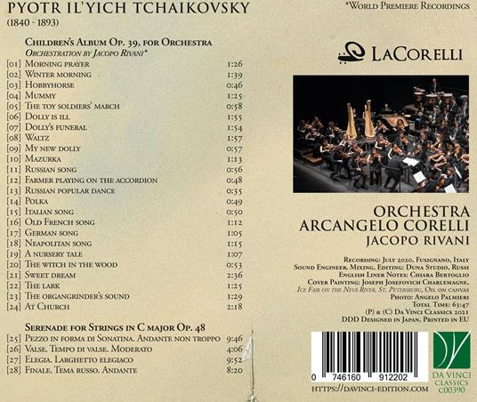 Children's Album op.39 - Serenata op.48 - CD Audio di Pyotr Ilyich Tchaikovsky,Orchestra Arcangelo Corelli - 2