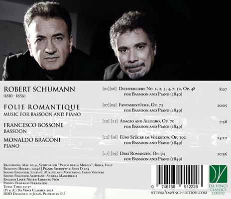 Folie romantique - CD Audio di Robert Schumann,Monaldo Braconi,Francesco Bossone - 2
