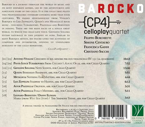 Barocko - CD Audio di Celloplayquartet - 2
