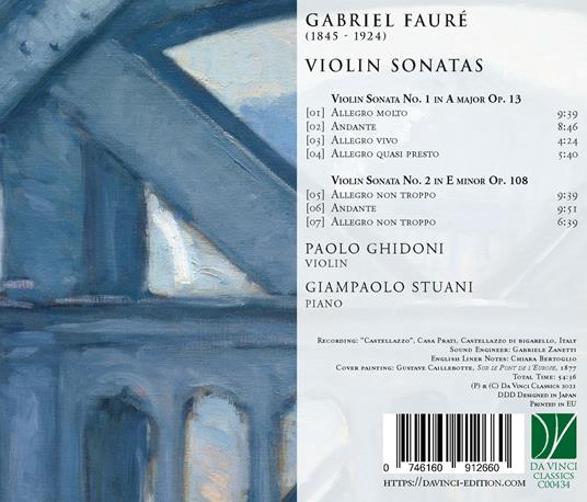 Violin Sonatas - CD Audio di Gabriel Fauré,Paolo Ghidoni - 2